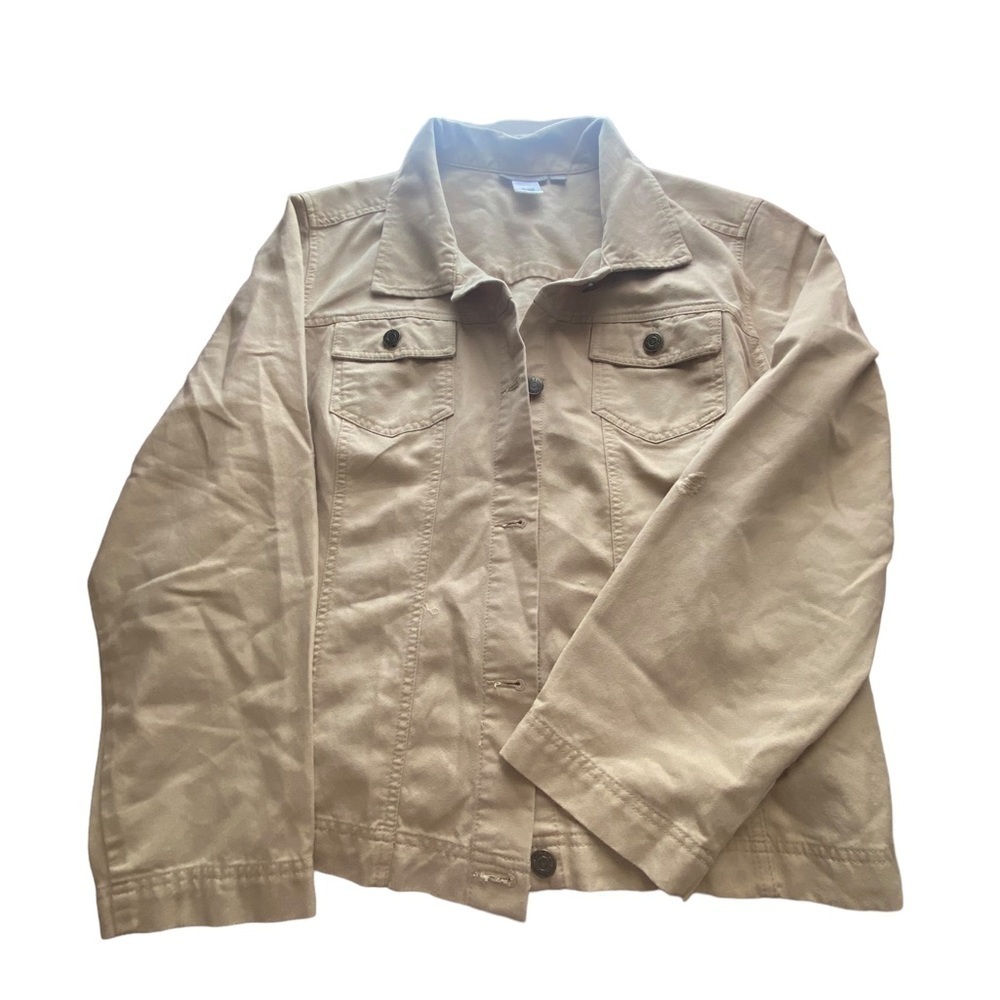 Croft & Barrow tan y2k jacket size XL